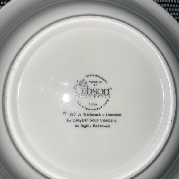 Campbell’s Soup Salad Bowls 6x / 8” Vintage Gibson Red White Campbells - Picture 4 of 8